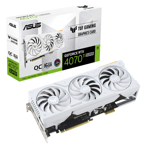 Asus GeForce RTX 4070 TI Super O16G BTF Blanc - Carte graphique - 0