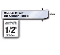 Tape/12mm black on clear f P-Touch TZE - Achat / Vente sur grosbill-pro.com - 3