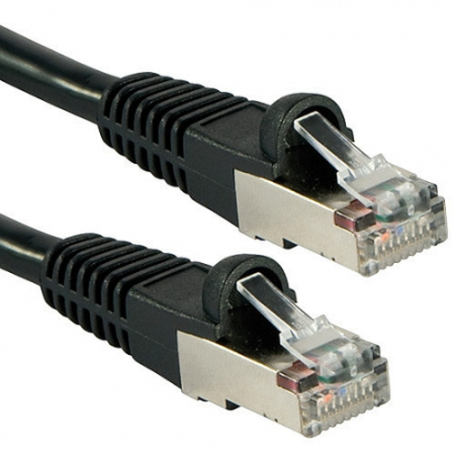 Cable réseau Cat.6A S/FTP LSOH Noir 1m