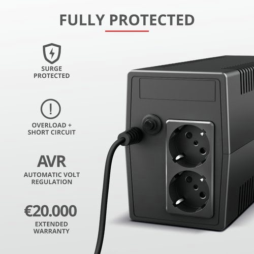 PAXXON 800 VA UPS 2 ELECTRICAL - Achat / Vente sur grosbill-pro.com - 3