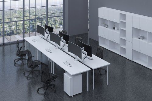 Desk mount 10-49" desk clamp WHITE Plus - Achat / Vente sur grosbill-pro.com - 3