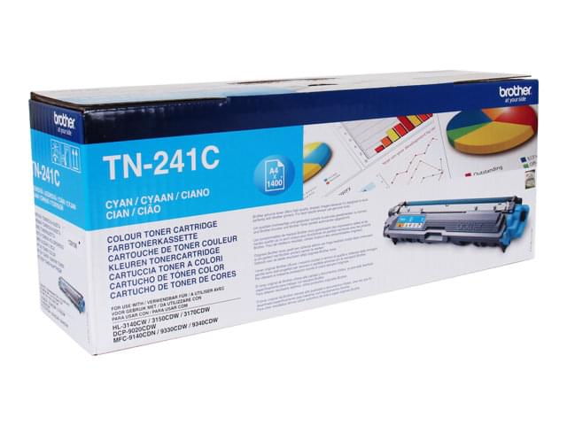 Toner Cyan TN241C 1400p pour imprimante Laser Brother - 0