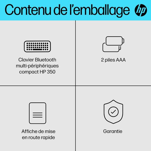 HP 350 BLK Compact Multi-Device KBD - Achat / Vente sur grosbill-pro.com - 19