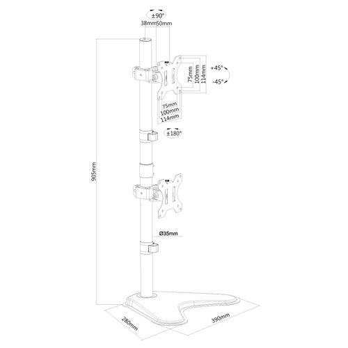 NewStar Flat Screen Desk Mount stand - Achat / Vente sur grosbill-pro.com - 2