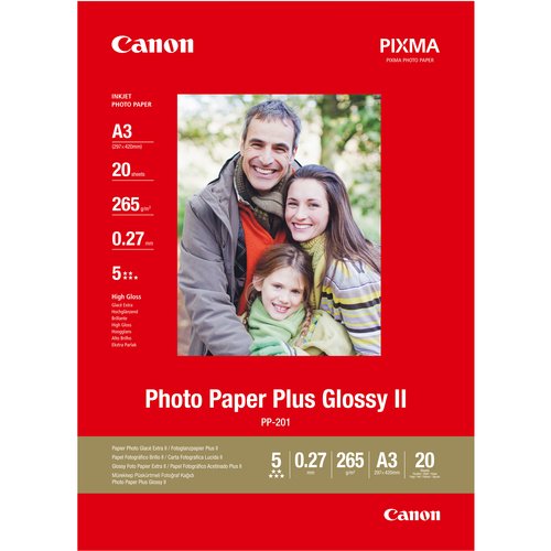 Grosbill Papier imprimante Canon Paper/PP-201 Photo Plus A3 20sh