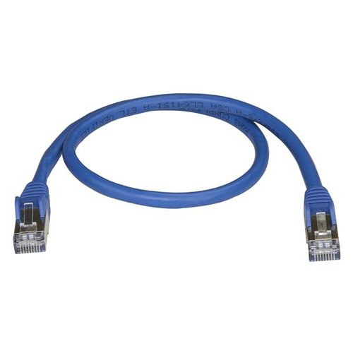 0.5m Blue Cat6a Ethernet Cable - STP - Achat / Vente sur grosbill-pro.com - 1
