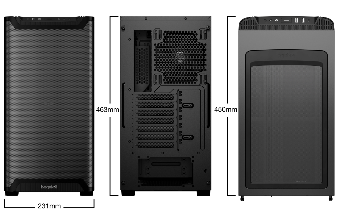 be quiet! PURE BASE 501 Airflow Black Noir - Boîtier PC be quiet! - 1