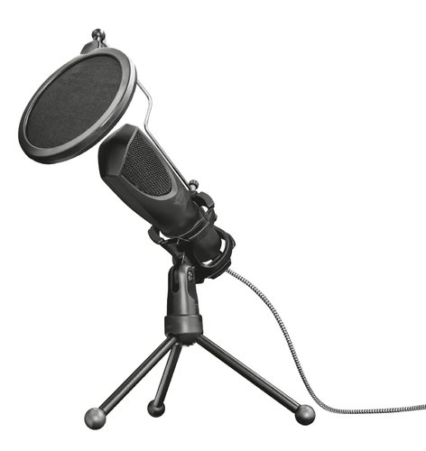 Trust Microphone Streaming Mantis - Noir/USB/Trépied (22656) - Achat / Vente Accessoire Streaming / Vlogging  sur grosbill-pro.com - 1