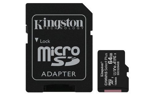 64GB micSDXC 100R A1 C10 ADP - Achat / Vente sur grosbill-pro.com - 2