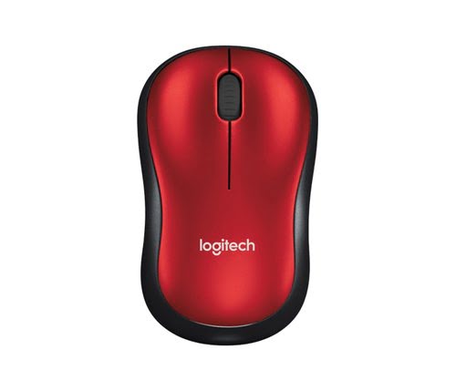 Grosbill Souris PC Logitech Wireless Mouse M185 Red EER