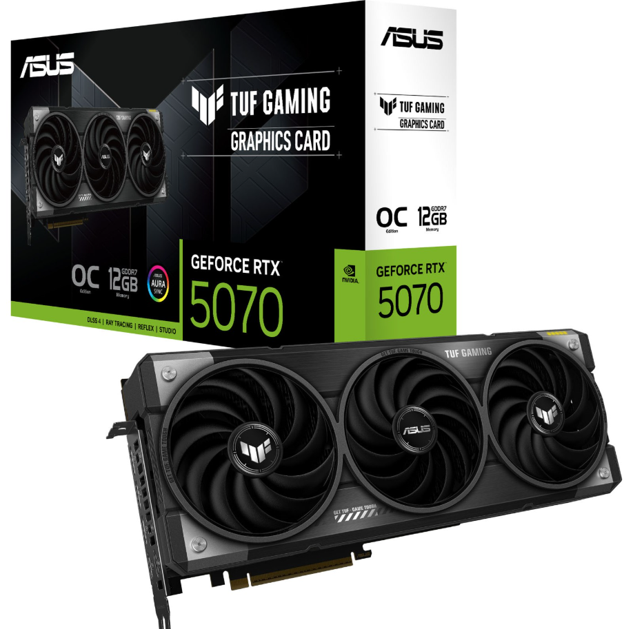 Grosbill Carte graphique Asus TUF Gaming GeForce RTX 5070 12GB GDDR7 OC Edition