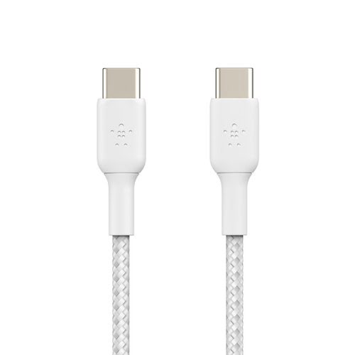 USB-C to USB-C Cable Braided 1M White - Achat / Vente sur grosbill-pro.com - 2