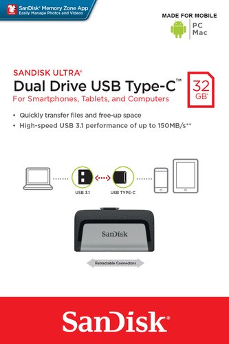 Sandisk 32Go USB 3.1 + Type C Ultra - Clé USB Sandisk - 9