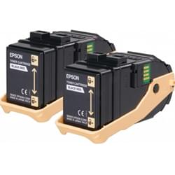 Pack de 2 Toner Noir - C13S050609 pour imprimante Laser Epson - 0