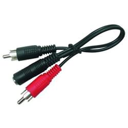  Adaptateur Jack 3.5 F vers 2 RCA M