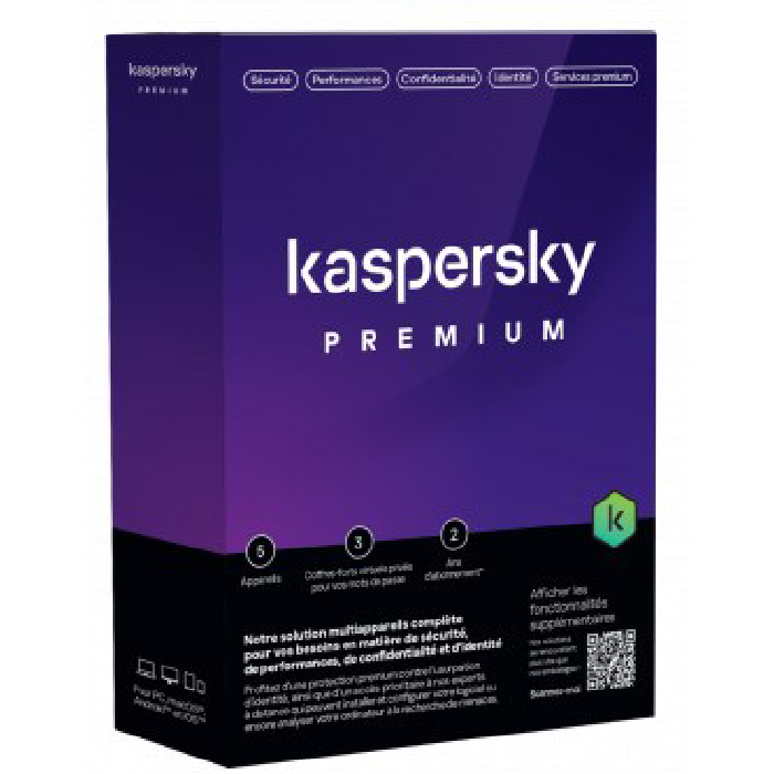 Kaspersky Antivirus Premium Boîte Mini - 2 Ans / 5 PC - Logiciel sécurité - 0