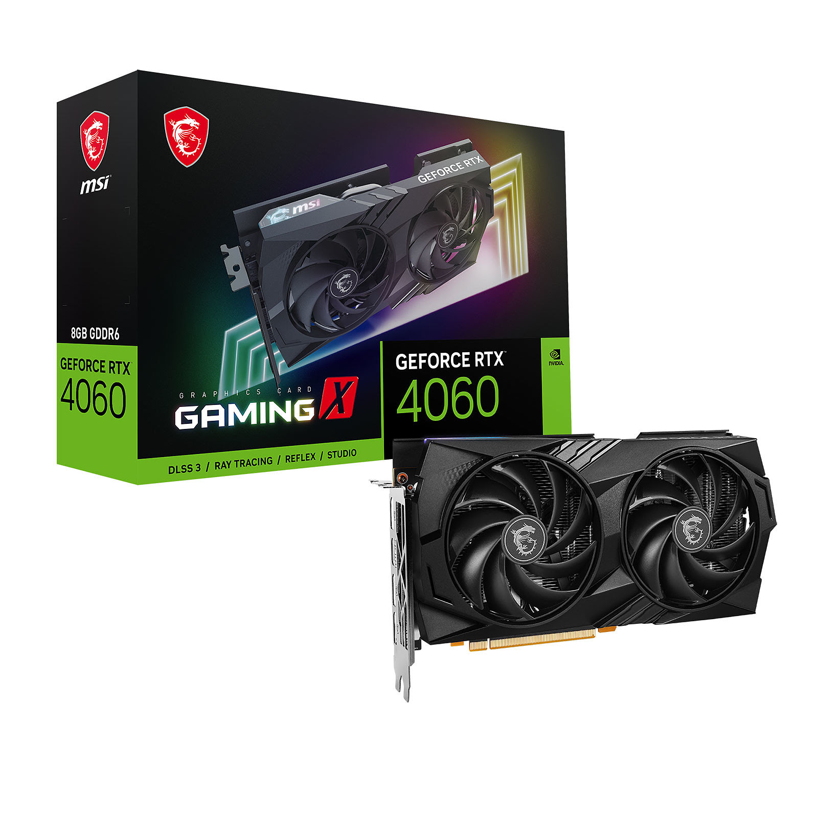 MSI GeForce RTX 4060 GAMING X 8G  - Carte graphique MSI - 1