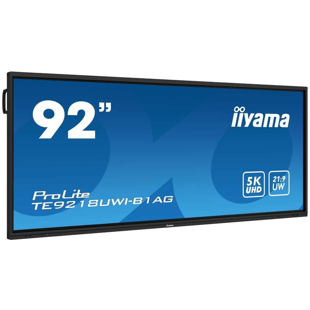 Iiyama ProLite TE9218UWI-B1AG - 92" Tactile 5K 21:9 USB-C RJ45 Wifi Android (TE9218UWI-B1AG) - Achat / Vente Affichage collaboratif sur grosbill-pro.com - 1