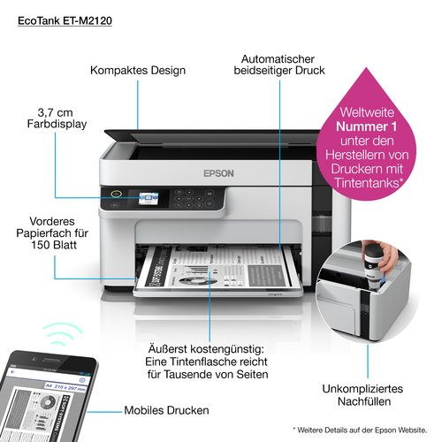 Imprimante multifonction Epson EcoTank ET-M2120 - grosbill-pro.com - 44