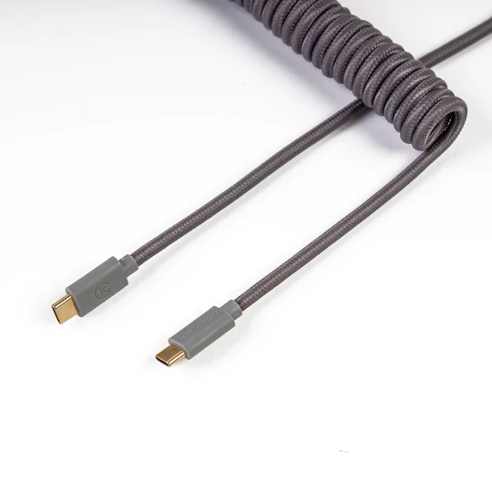 Cable Coiled Aviator - USB C - Gris - Connectique PC - grosbill-pro.com - 0