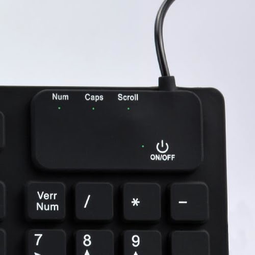 Wired waterproof silicone keyboard - Achat / Vente sur grosbill-pro.com - 2