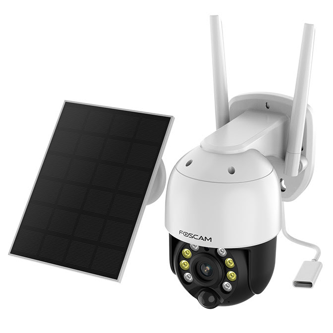 Foscam B4 WiFi Solar Battery Camera - 4MP/Pan/Tilt (B4) - Achat / Vente Caméra réseau sur grosbill-pro.com - 0