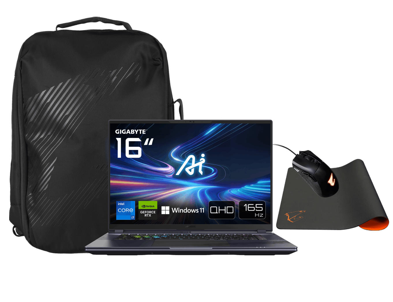 Grosbill PC portable Gigabyte 16"QHD165Hz/i7-13650HX/4060/16/1T/11+sac+sour+tap#