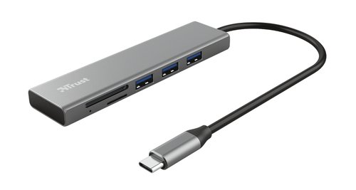 Hub USB-C HALYX 5 ports/3 USB/1 SD/1 micro-SD - Trust - 0