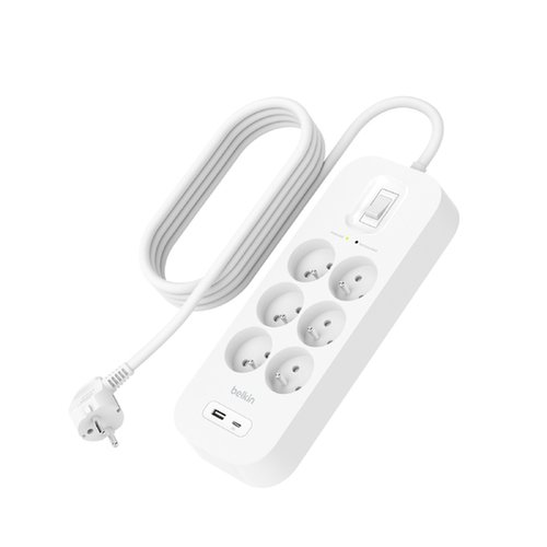 Surge Protection with USB C 6 Outlet - Achat / Vente sur grosbill-pro.com - 2