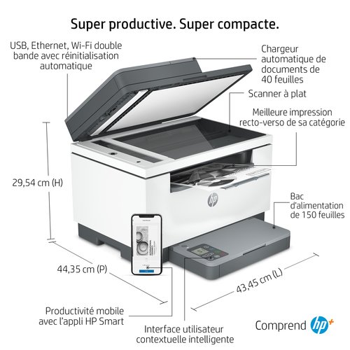 Imprimante multifonction HP LaserJet M234sdwe - grosbill-pro.com - 12