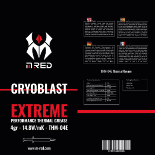 Thermal Paste CRYOBLAST Extreme 4gr - M.RED THM-04E - grosbill-pro.com - 0