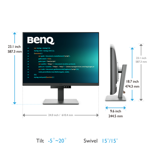 BenQ 28 pouces  9H.LM1LJ.TBE - Ecran PC BenQ - grosbill-pro.com - 3