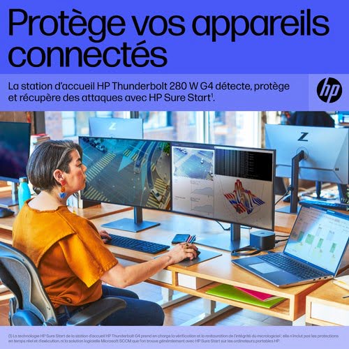 HP TB 280W G4 Dock wCombo Cable-EURO - Achat / Vente sur grosbill-pro.com - 10