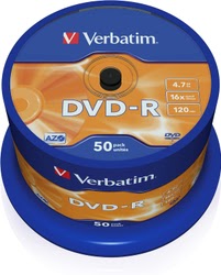 Grosbill Consommable stockage Verbatim Spindle de 50x DVD-R 4,7 Go