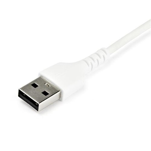 Cable White USB 2.0 to USB C Cable 2m - Achat / Vente sur grosbill-pro.com - 3