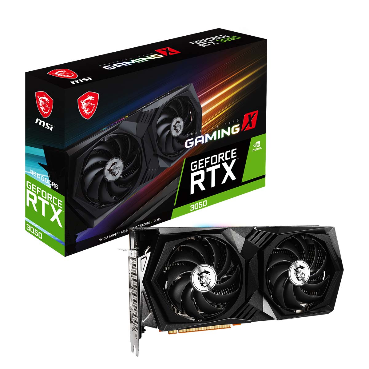 MSI RTX 3050 GAMING X 8G LHR  - Carte graphique MSI - grosbill-pro.com - 0