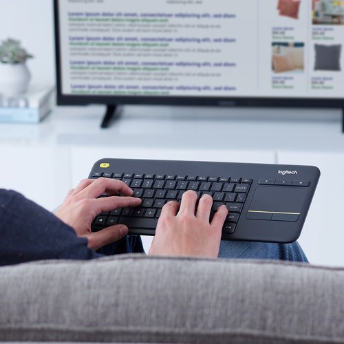 WIRELESS TOUCH KEYBOARD K400+ - Achat / Vente sur grosbill-pro.com - 7