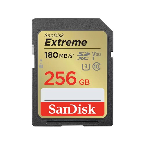 Grosbill Carte mémoire Sandisk EXTREME 256GB SDXC MEMORY CARD