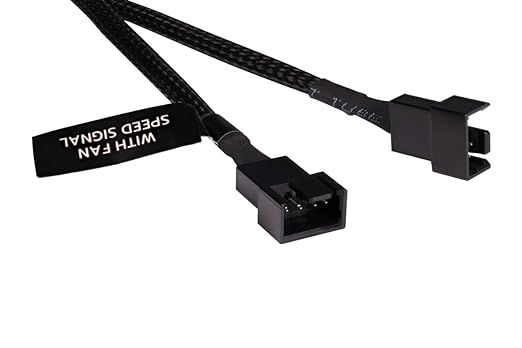 Splitter PWM 2x 4 Pin - 15 cm Noir  - Connectique PC - grosbill-pro.com - 0