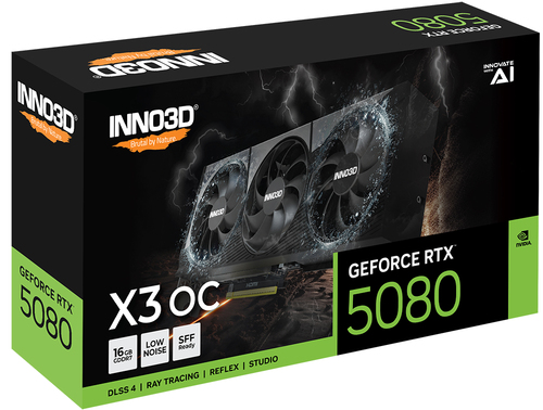 Inno 3D GeForce RTX 5080 X3 OC 16GB  - Carte graphique Inno 3D - 1