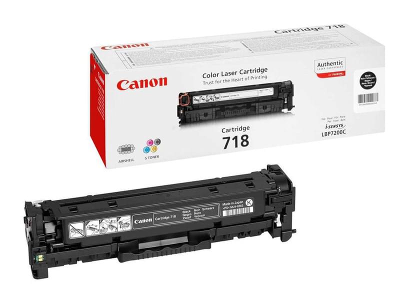 Toner 718 Black 3500p - 2662B002 pour imprimante Laser Canon - 0