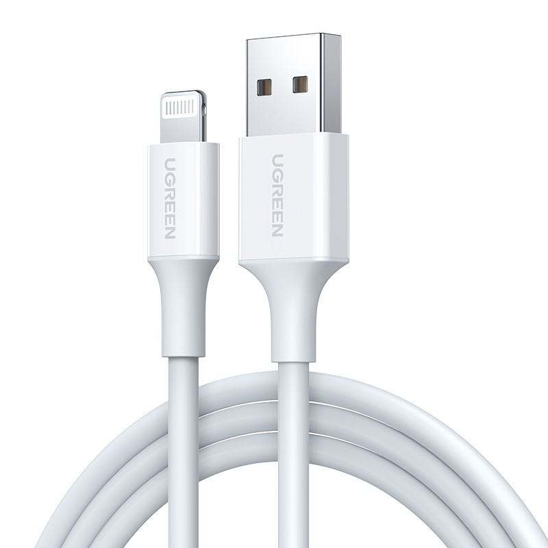 Câble USB-A M vers Lightning M/1,5m/Blanc - Connectique PC/Téléphonie  - 0