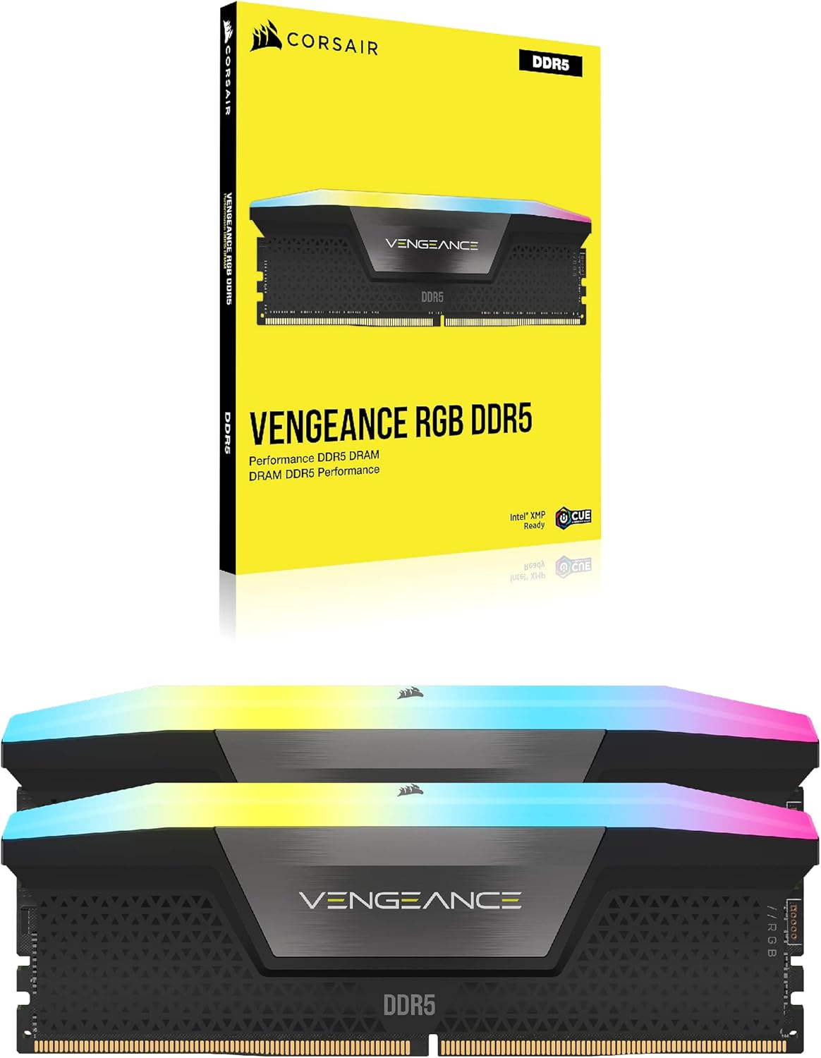 Corsair Vengeance RGB 16Go (2x8Go) DDR5 5200MHz - Mémoire PC Corsair sur grosbill-pro.com - 1