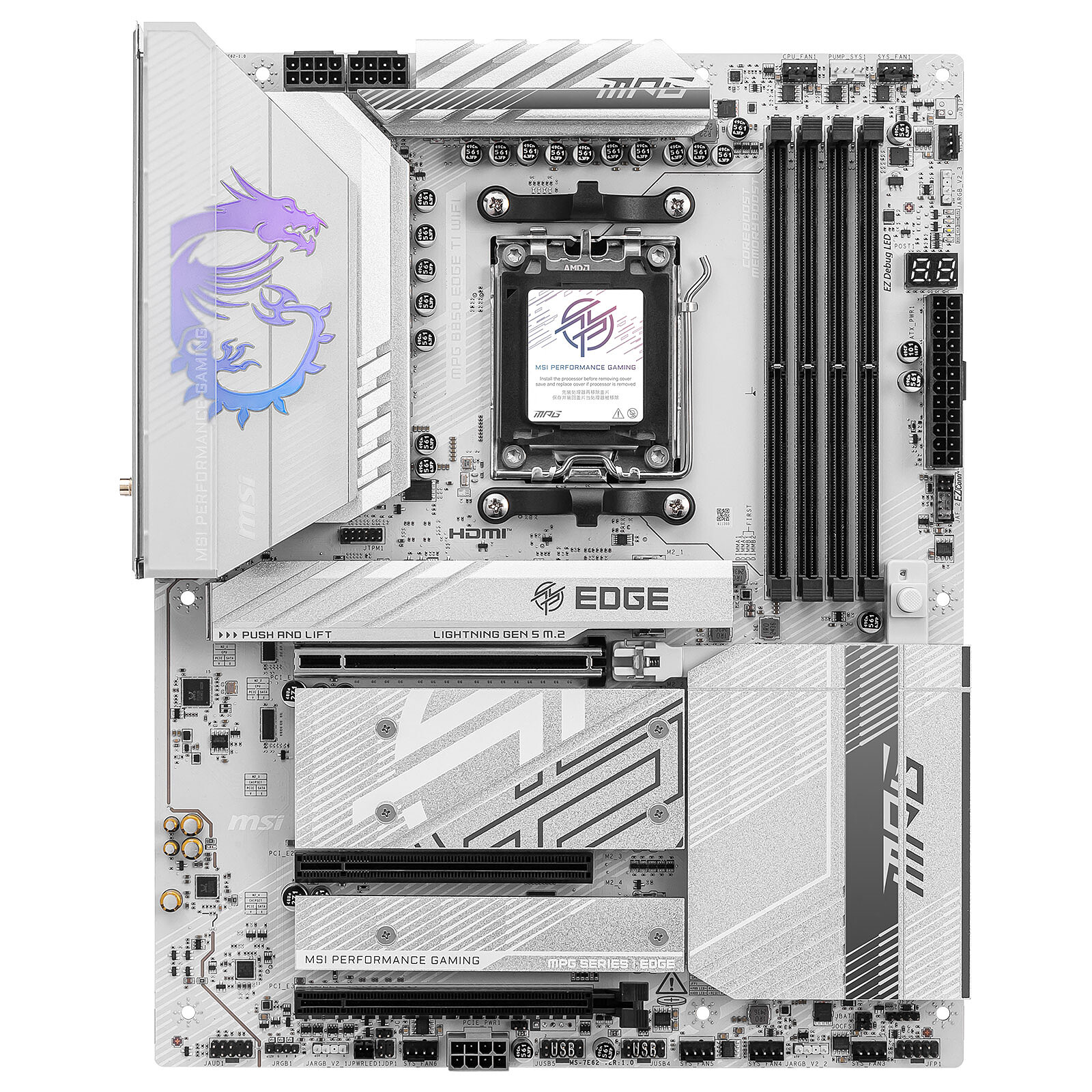 MSI MPG B850 EDGE TI WIFI ATX  - Carte mère MSI - grosbill-pro.com - 1