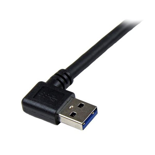 1m Black USB 3 Cable Right Angle A to B - Achat / Vente sur grosbill-pro.com - 1