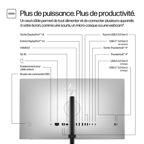 HP 27"  8J9E6AA#ABB - Ecran PC HP - grosbill-pro.com - 6