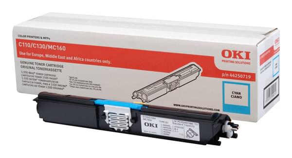 Toner Cyan 1500p - 44250719 pour imprimante Laser Oki - 0