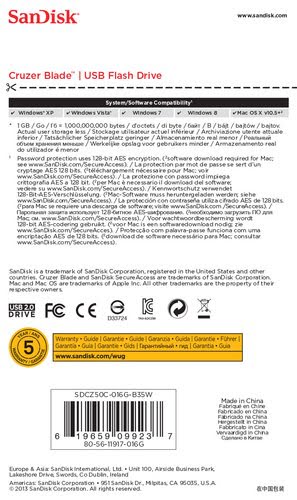 Cruzer Blade 16GB White - Achat / Vente sur grosbill-pro.com - 4