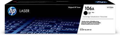 Toner Noir 106A - W1106A pour imprimante Laser HP - 0