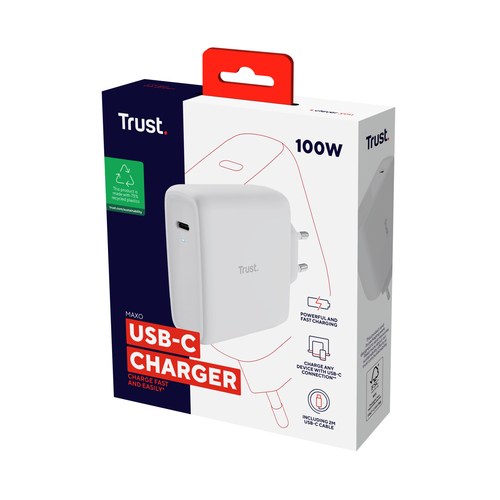 Alimentation universelle MAXO USB-C 100W Blanc - Trust - 4